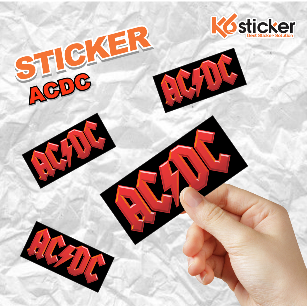 

Stiker Band Rock Metal ACDC Estetik Sticker Tumbler Notebook Gitar Vinyl Glossy