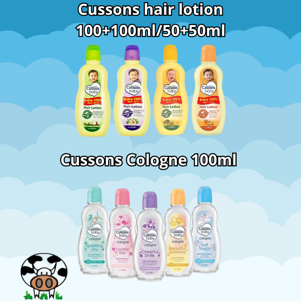 Cussons Baby Hair Lotion 50+50ml / 100+100ml / Minyak Rambut / Cussons Cologne baby 100ml / Minyak W