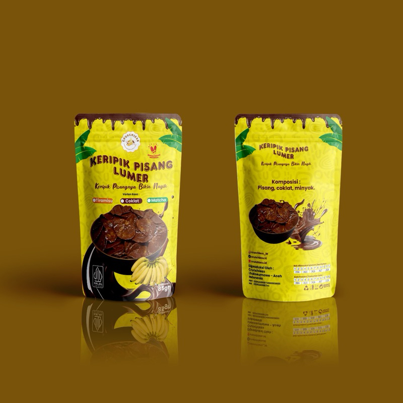 

keripik pisang varian coklat (lumer) 100gram | crunchiess.id