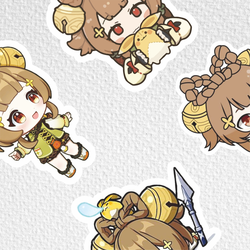 

[ VINYL & CHROMO 7 CM] cetak stiker Game/STIKER MURAH TEMA Ghensin impact [ YAOYAO ]cetak stiker label murah