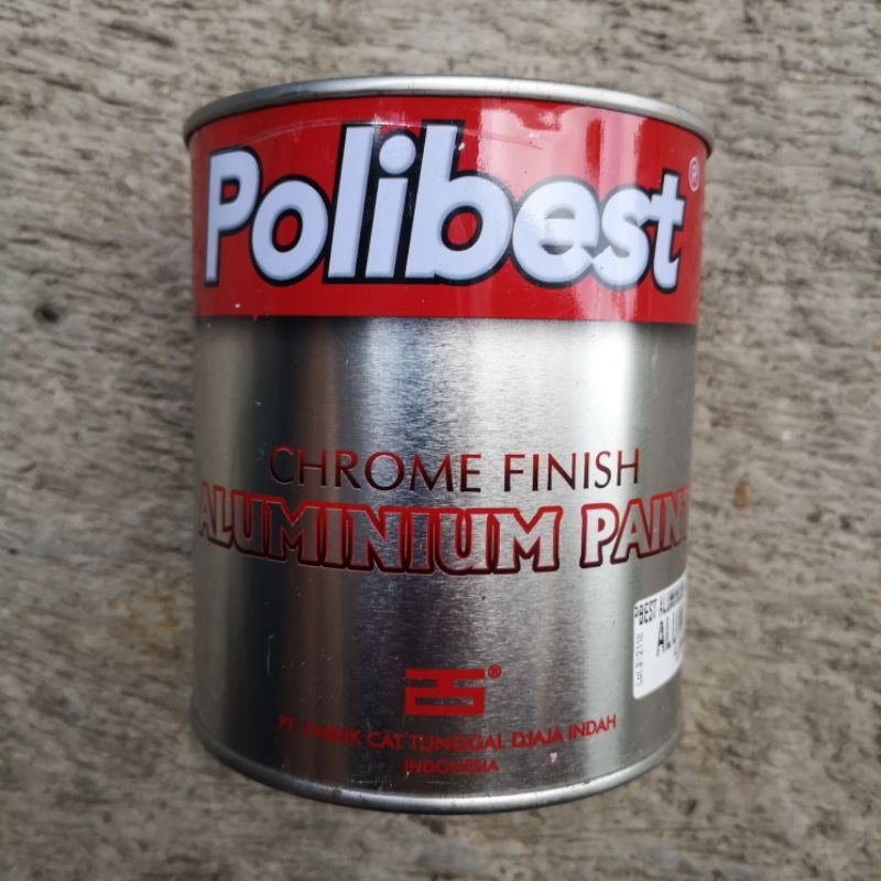 Cat Brom Perak Aluminium Silver Chrome Polibest 750 ml