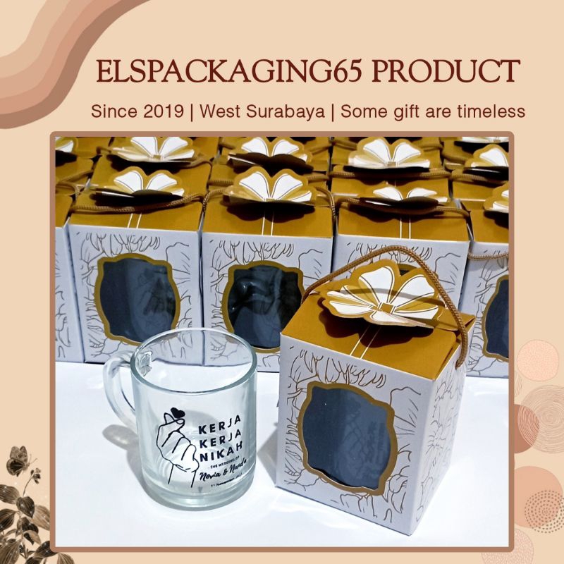 Souvenir Gelas Gagang Kaca Sablon Souvenir Murah Nikah