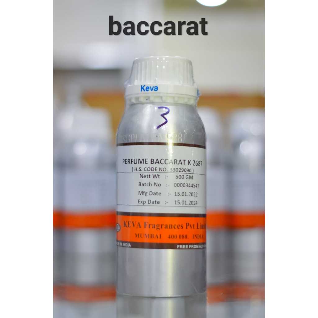 BACCARAT BIBIT PARFUM SEGEL 500 GRAM PRODUK KEVA ( K 2687 )