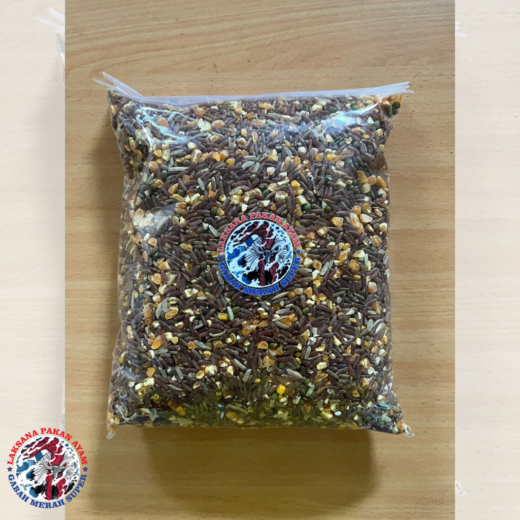 PAKAN AYAM ADUAN - PAKAN AYAM LAGA - PAKAN AYAM RAWATAN - BERAS MERAH SUPER