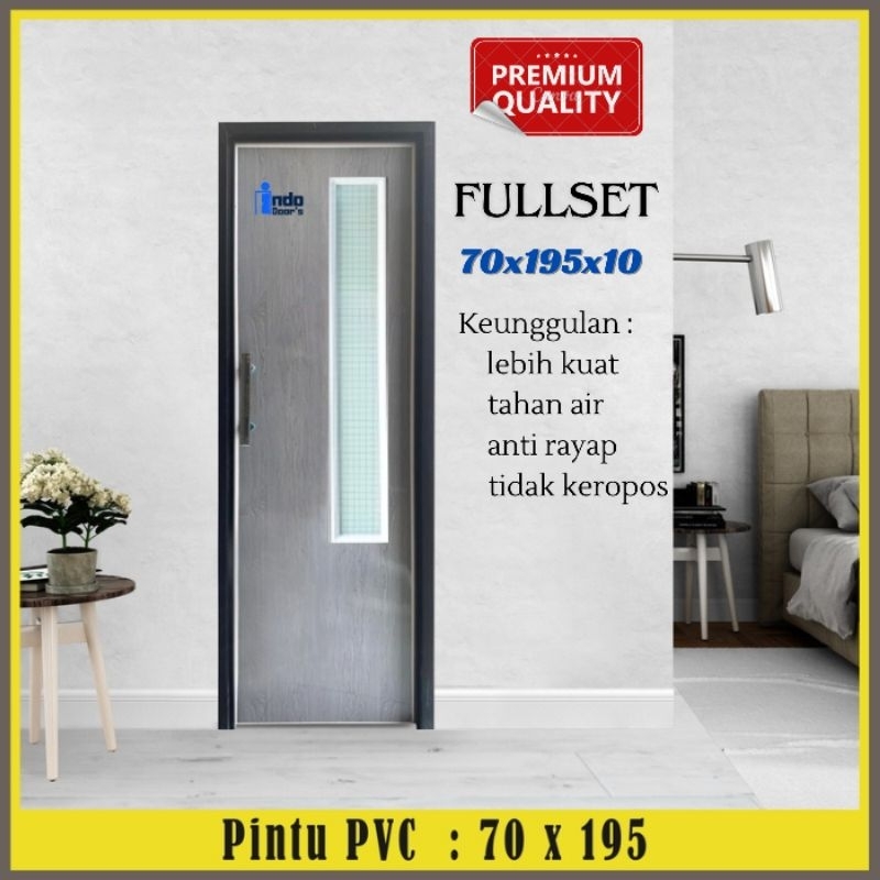 INDO DOORS Pintu Kamar Mandi PVC Plastik Estetik - Modern & Elegant