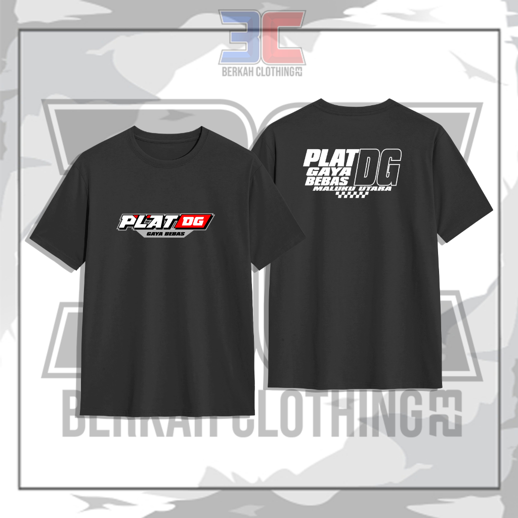 Kaos T-Shirt Plat DG Gaya Bebas Maluku Utara