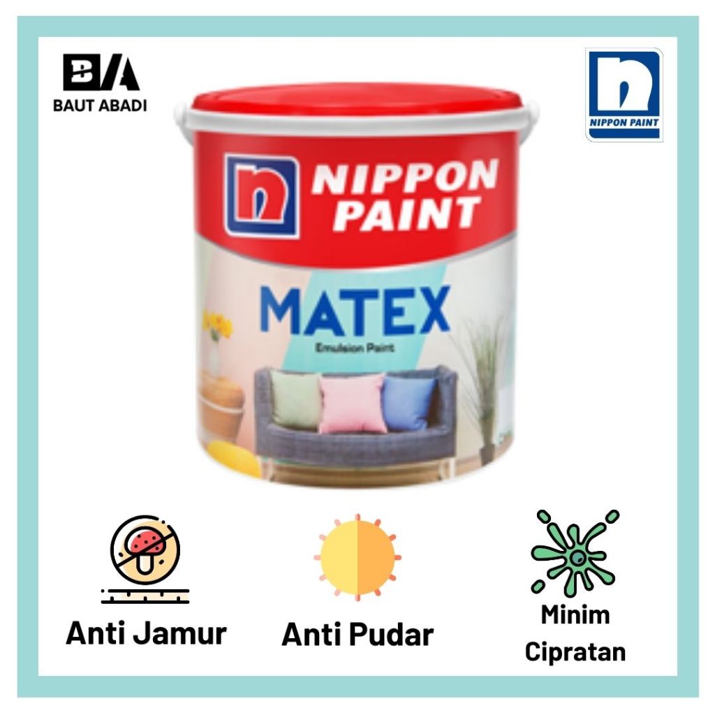 CAT TEMBOK MATEX NIPPON PAINT 20 KG - 18 &amp; 19