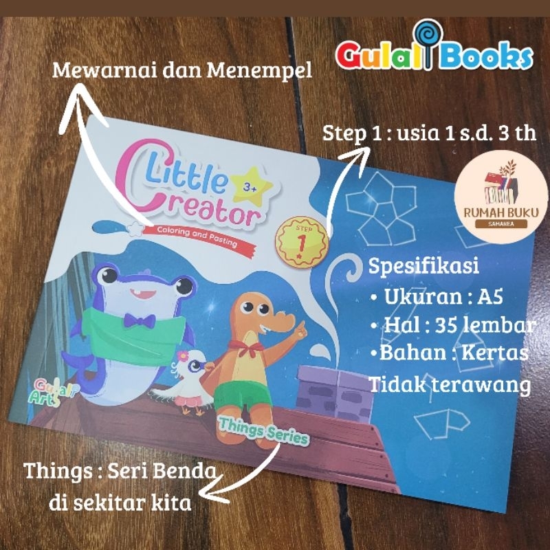

Gulali Arts - Little Creator 3+ Coloring and Pasting Step 1 Things Series - Buku Mewarnai dan Menempel Kualitas Premium