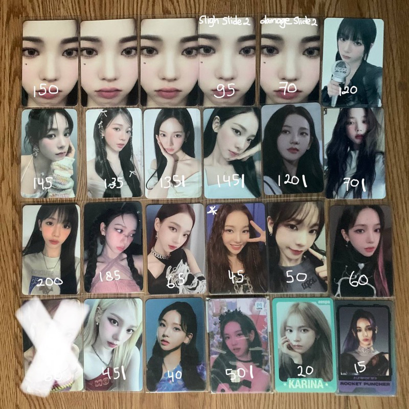 PHOTOCARD KARINA APPLEMUSIC KTOWN WEVERSE GOT MUKOR WARNER KPOPMERCH  MCAKE POP LUCKY CARD SET EVERL