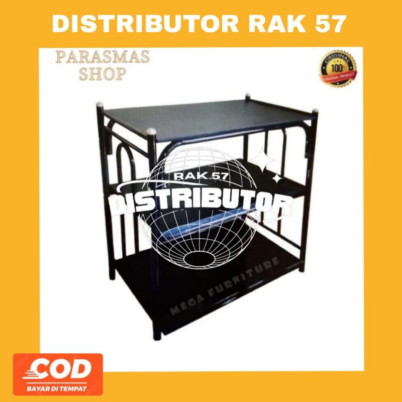 Rak TV Meja TV Dorong Besi Kuat Kokoh Murah (PF80)