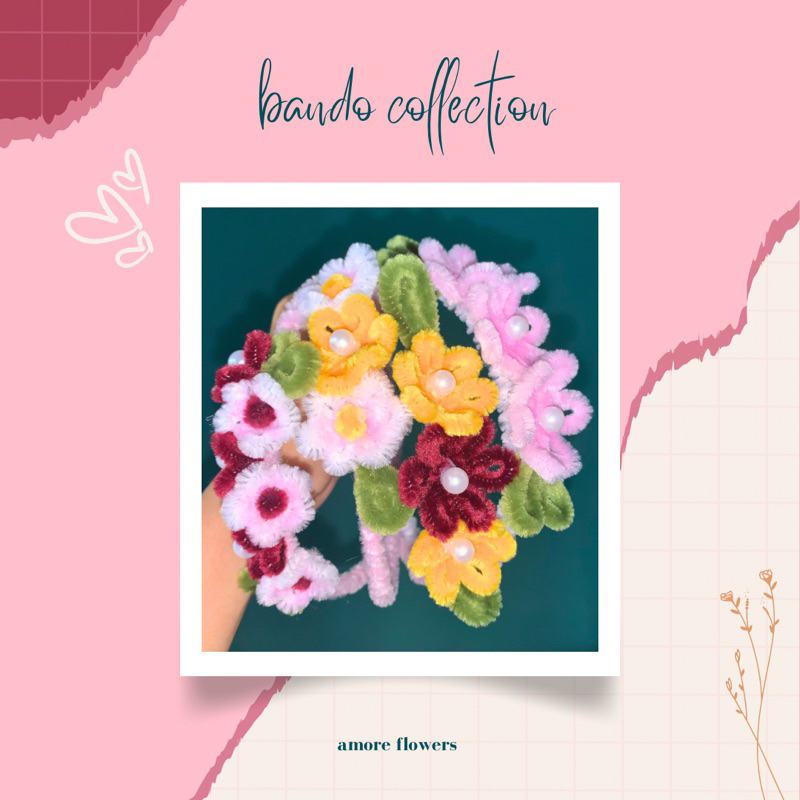 Flower Headband // Bando Bunga // Bando Aesthetic // Korean Flower Headband