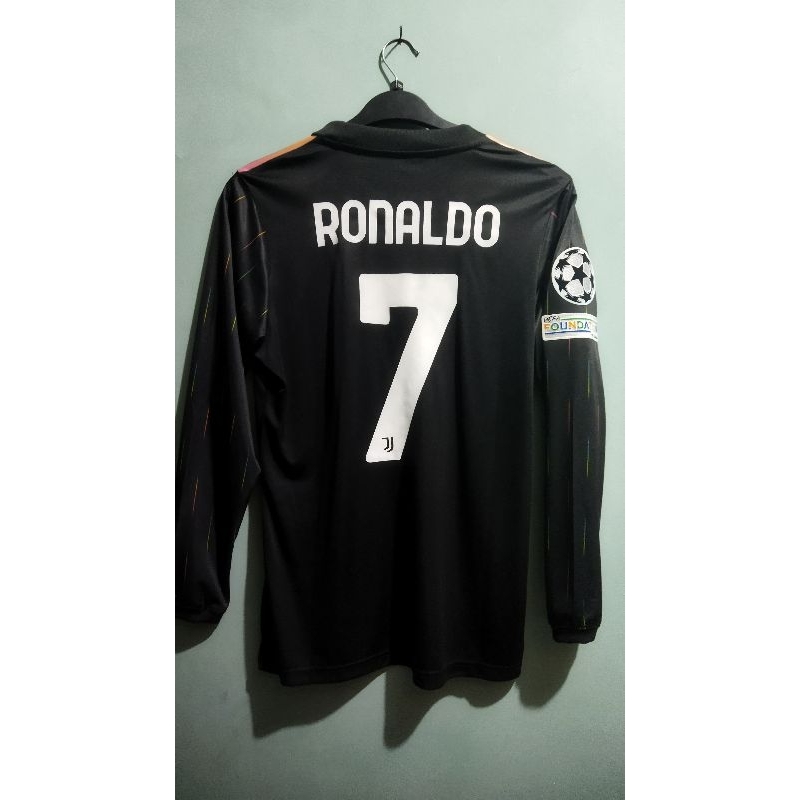 Jersey GO Juventus Away LS 2021/2022 Full Patch UCL + Celana