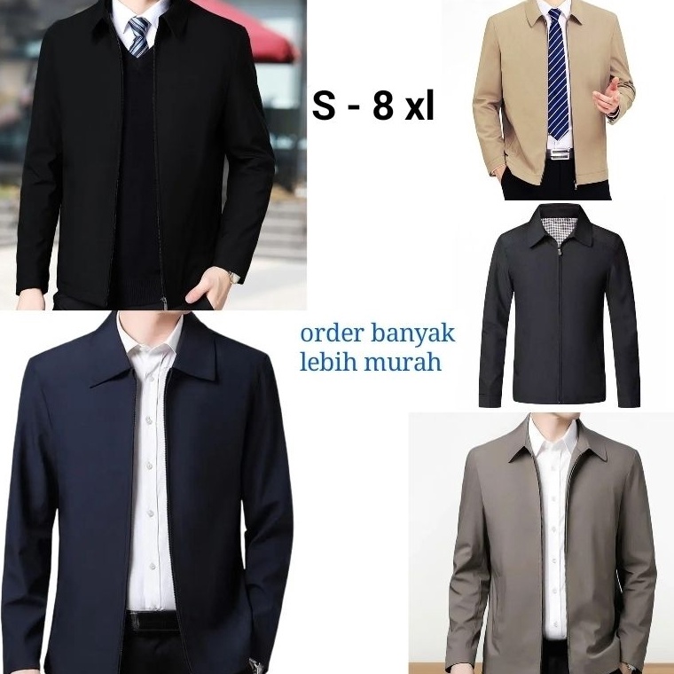 R33ady Stck semi jas pria ukuran jumbo besar jaket formal pria ukuran big size 178