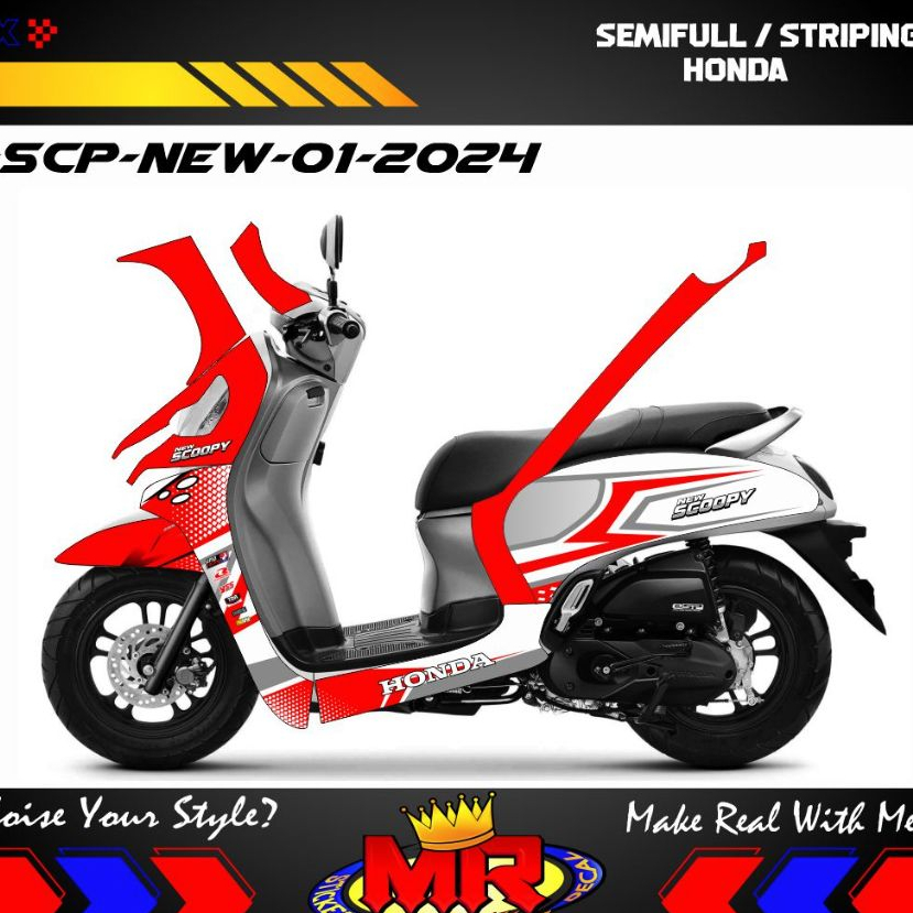 Striping Custom Honda Scoopy New  Decal Stiker Honda Scoopy New  Striping Honda Scoopy Custom Design