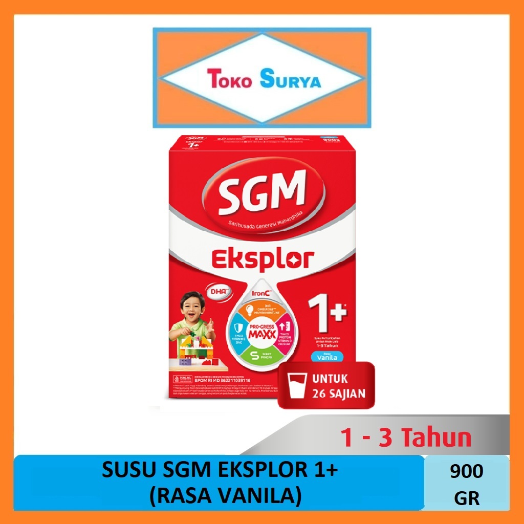 

SGM Eksplor 1+ Vanila Usia 1-3 Tahun Susu Pertumbuhan Anak Bubuk 900 Gr