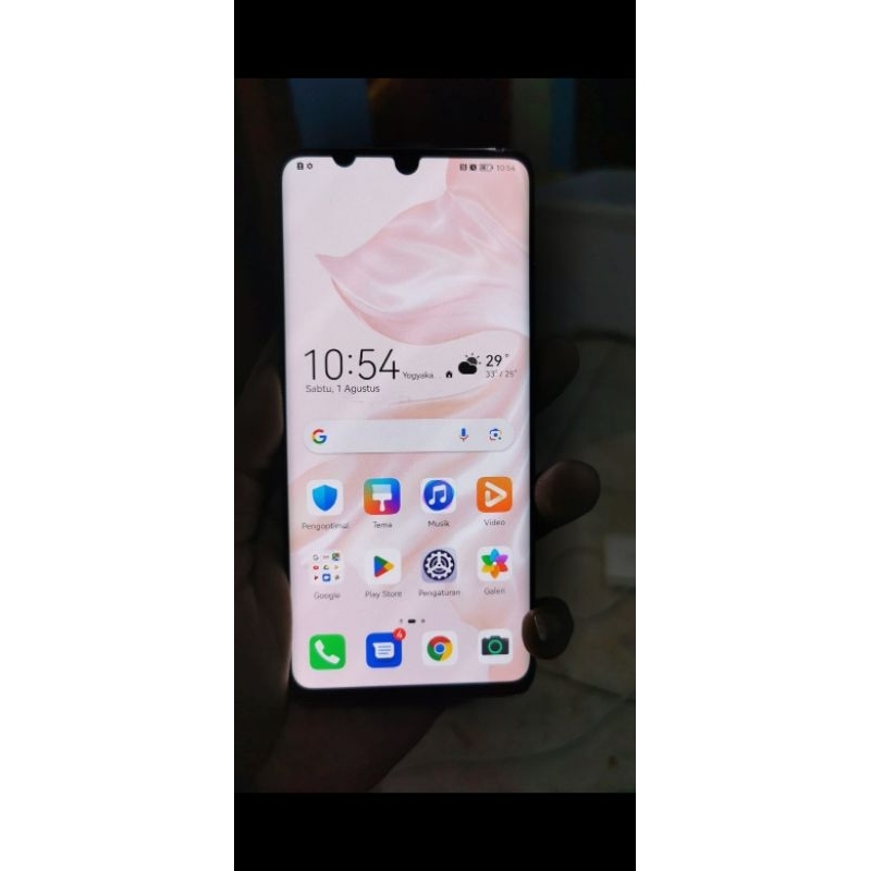 LCD plus Frame Huawei P30 Pro Original Copotan Inter - Minus Dot Atas