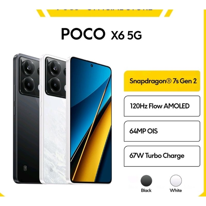Poco X6 5G 12/256 GB Garansi Resmi New