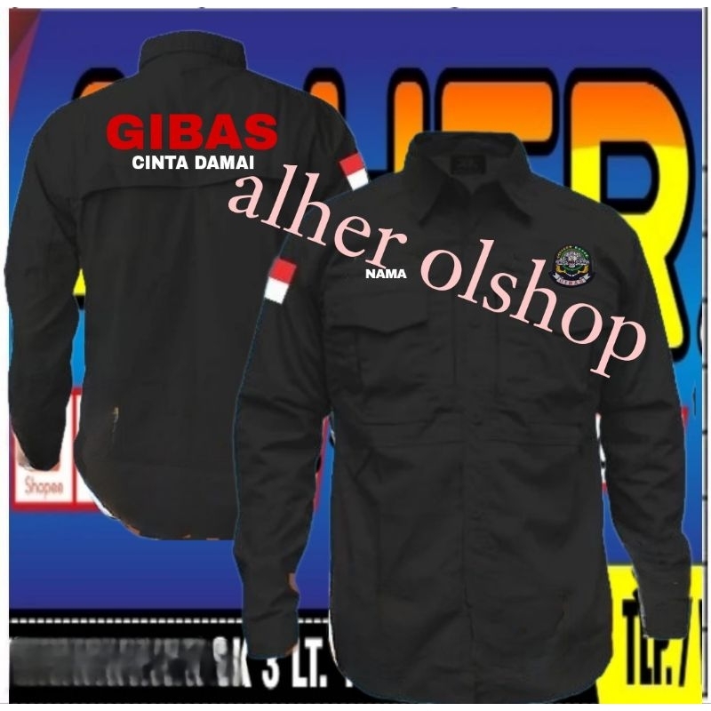 kemeja tactical Gibas cinta damai baju tactical Gibas cinta damai kemeja Gibas cinta damai baju Giba