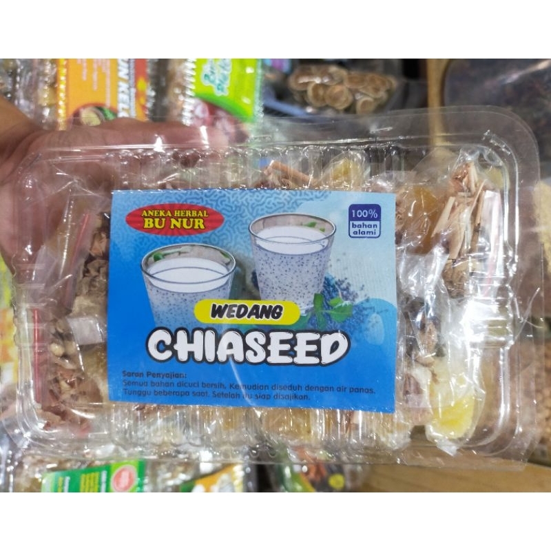 

wedang chiaseed - Rempah herbal - chia seed spesial - minuman herbal kesehatan - rempah chiaseed jahe lemon - anti radikal bebas - menghindarkan stres - penurun berat badan - melegakan tenggorokan - menjaga tekanan darah