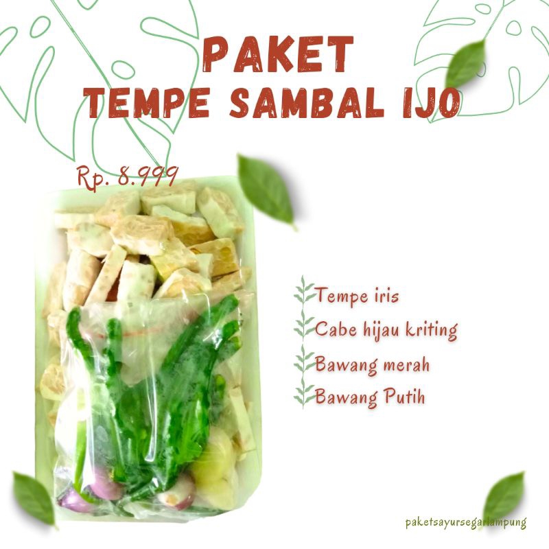 

(paket sayur) paket tempe sambal ijo
