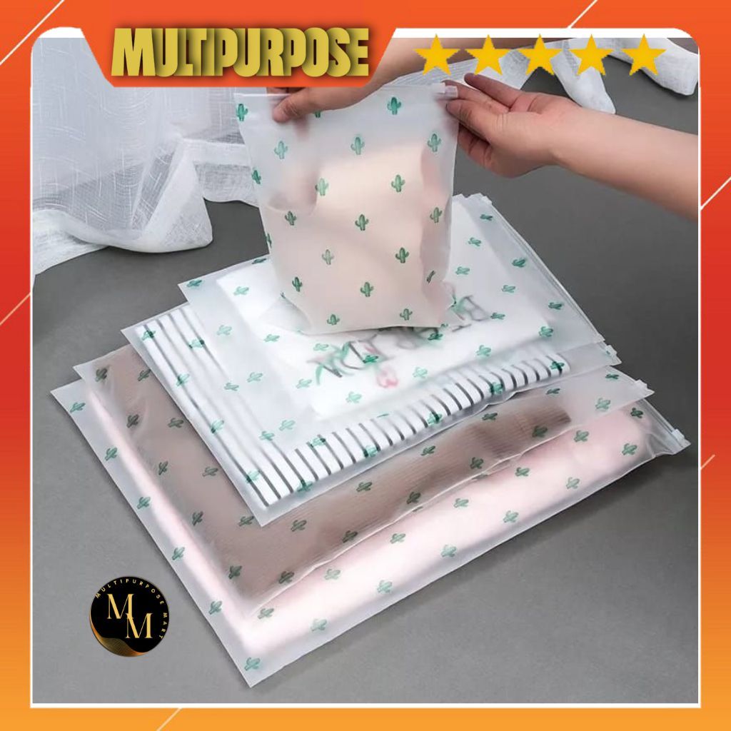 ZIPPER LOCK / ZIPPER STORANGE BAG/ZIPPER TRAVEL POUCH SERBAGUNA / KANTONG BAJU