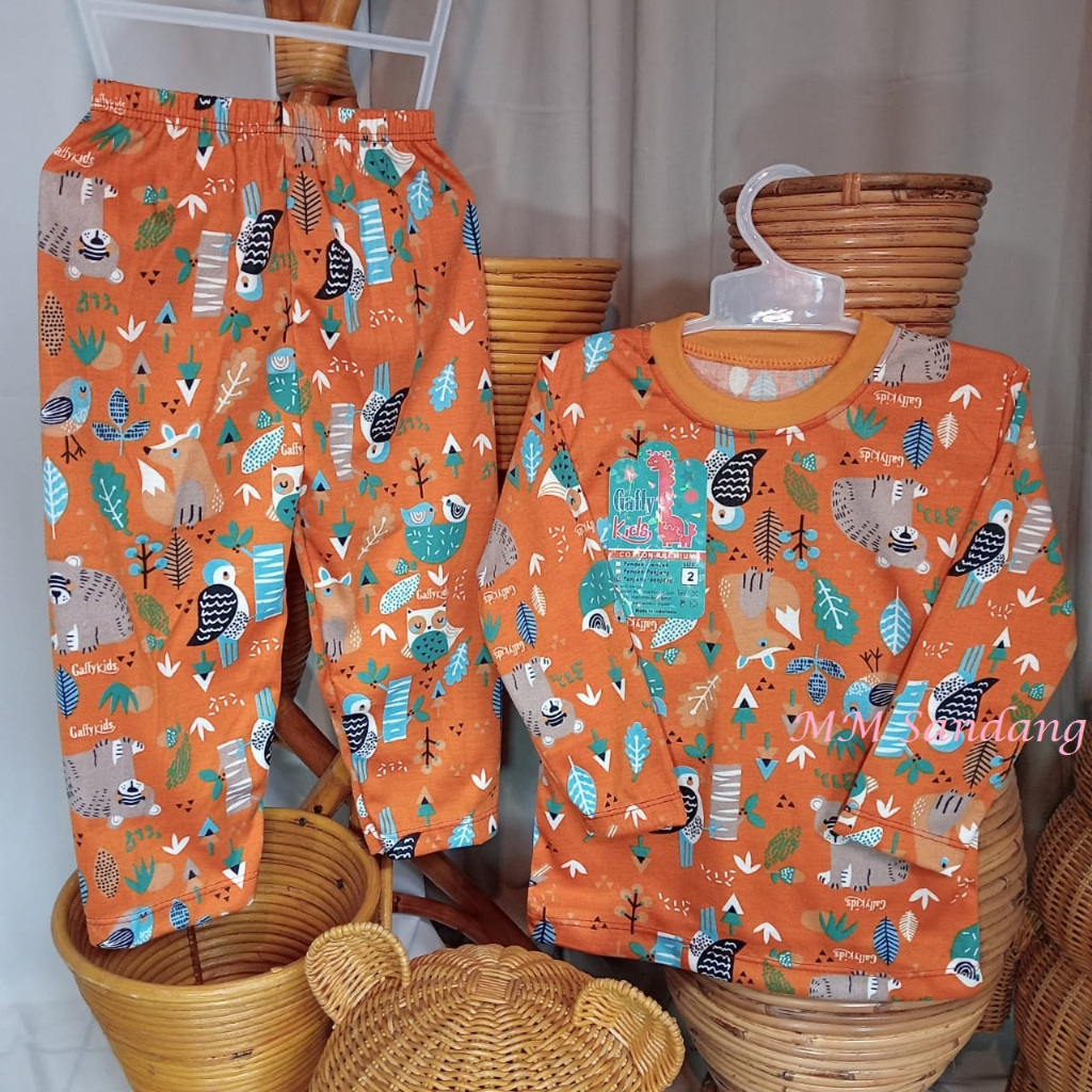 Setelan PP Anak Motif Owl Gaffy Kids Lengan Panjang Celana Panjang