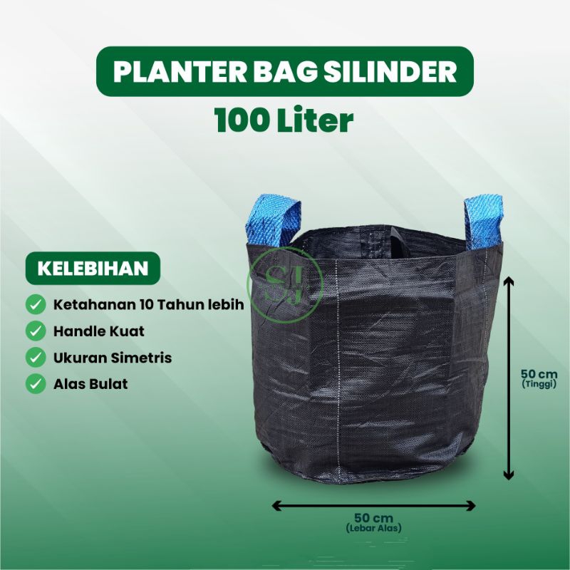 Planter Bag Silinder Bulat 50x50 (100 liter) Pot Tanaman Buah