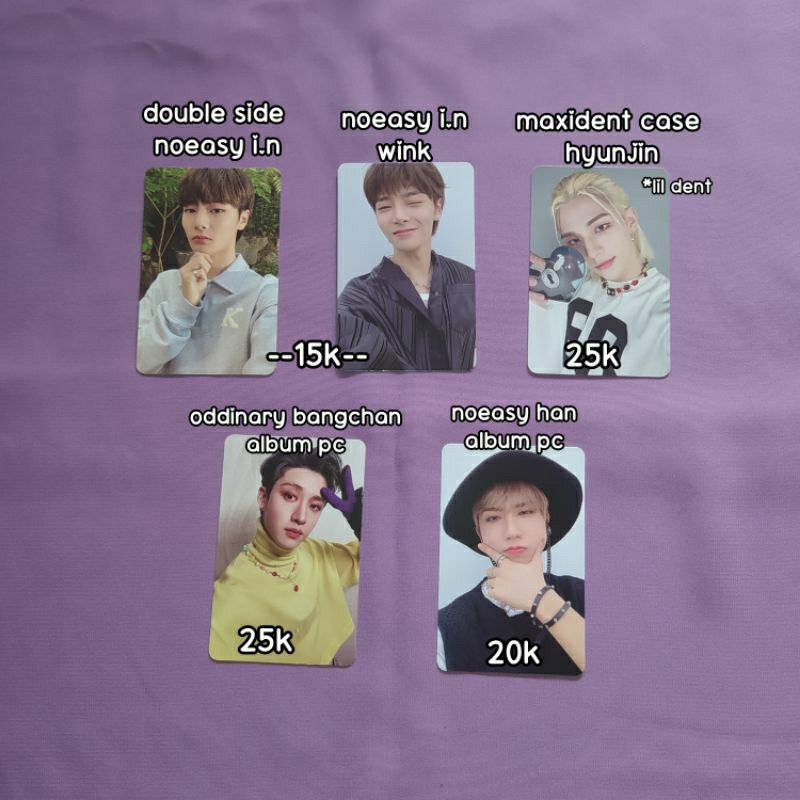 DOUBLE SIDE DS NOEASY I.N MAXIDENT CASE HEART HYUNJIN ODDINARY BANGCHAN HAN ALBUM PHOTOCARD