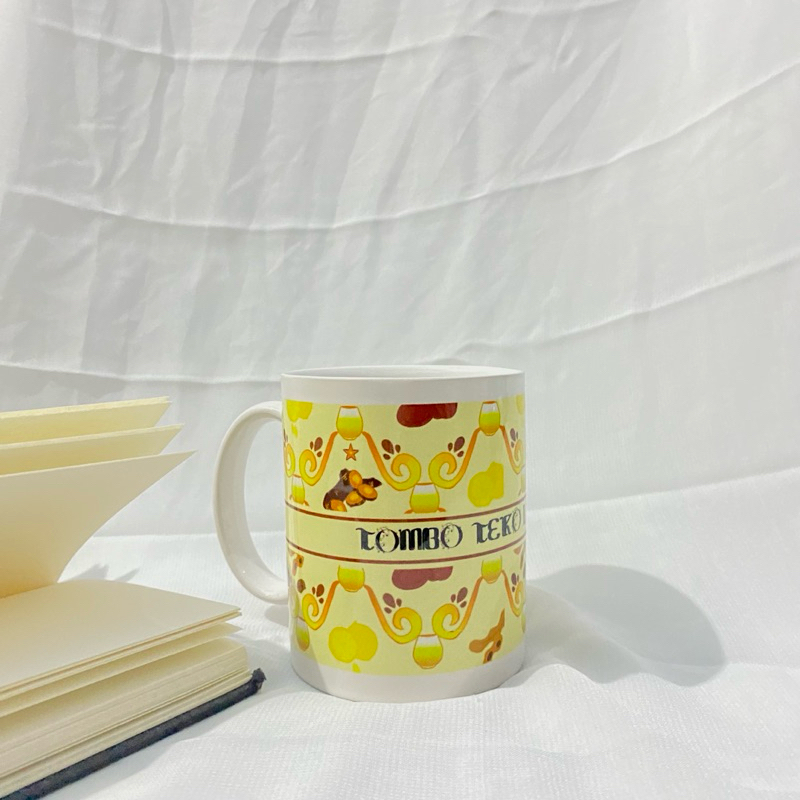 MUG MOTIF BATIK JAMU JAWA/ GELAS JAMU JAWA