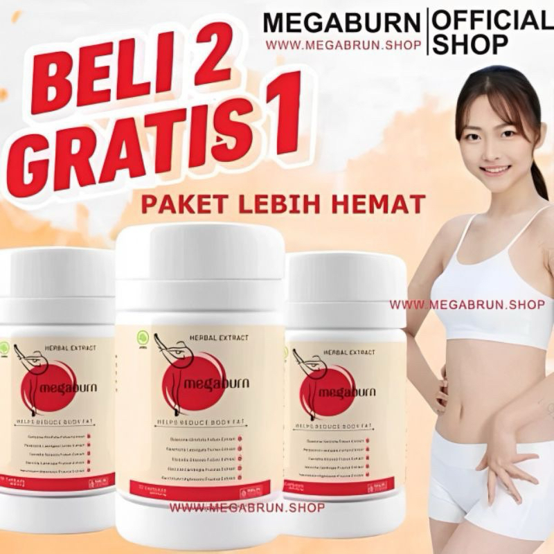 Megaburn Pelangsing Original - Megaburn Penurun Berati Badan - Megaburn Pelangsing Herbal
