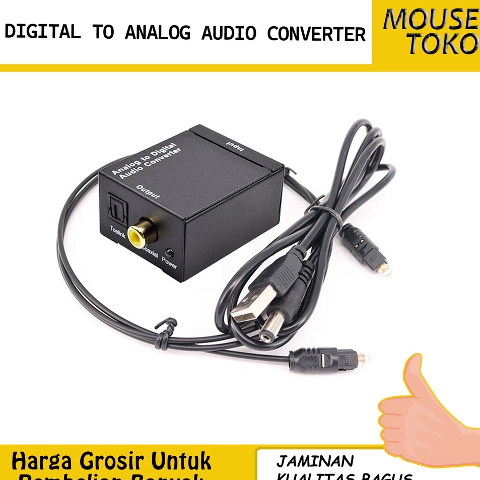 mouse toko Tos Digital to Analog Audio Converter To RCA TV  PAKET LENGKAP AUDIO CONVERTER DARI TV KE