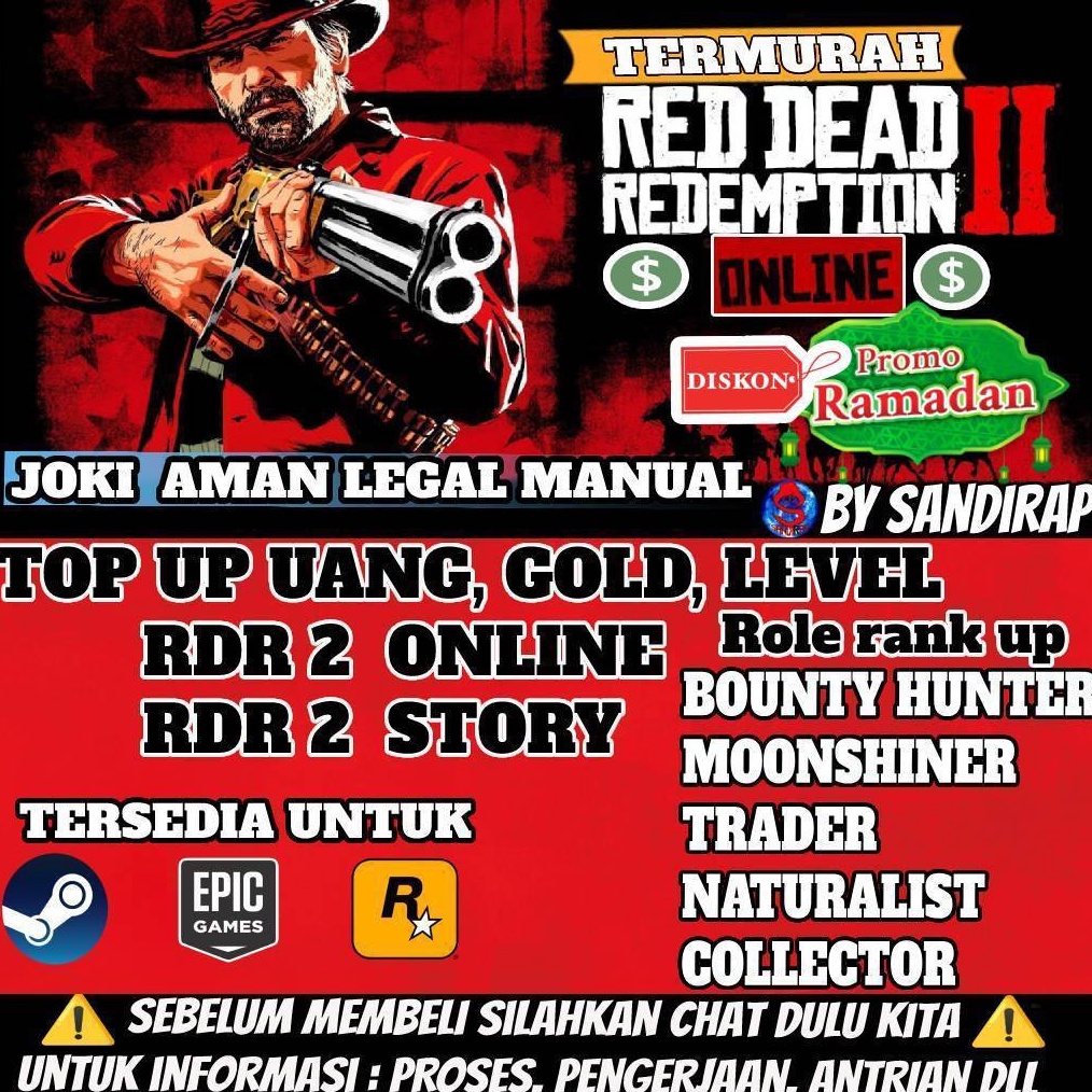 KODE V16H RED DEAD REDEMPTION ONLINE PC  UANG RDR 2