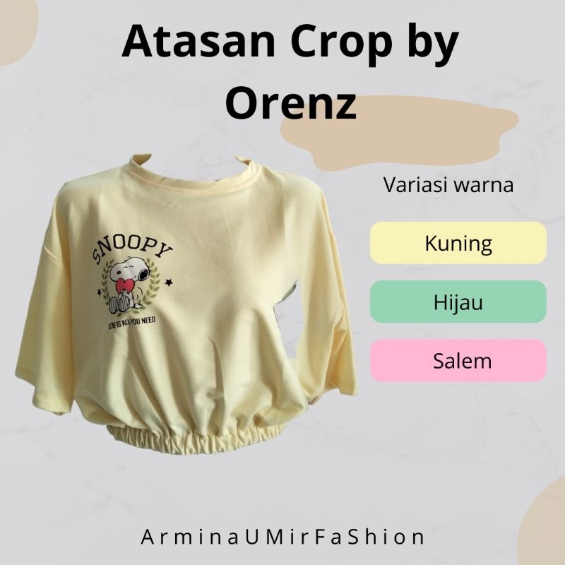 Kaos Crop kerut by orenz