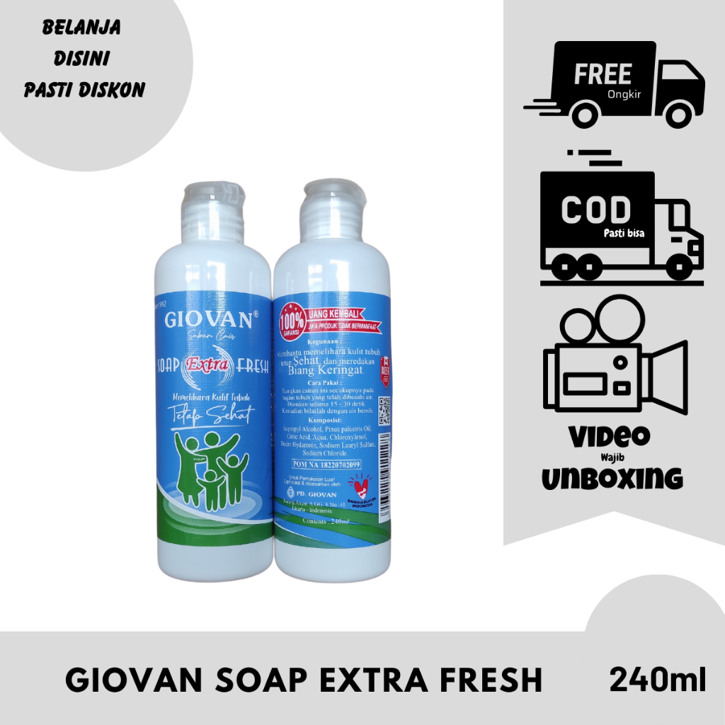 Sabun Cair Giovan / Sabun Mandi Unutk Semua Usia / Sabun Biang Keringat