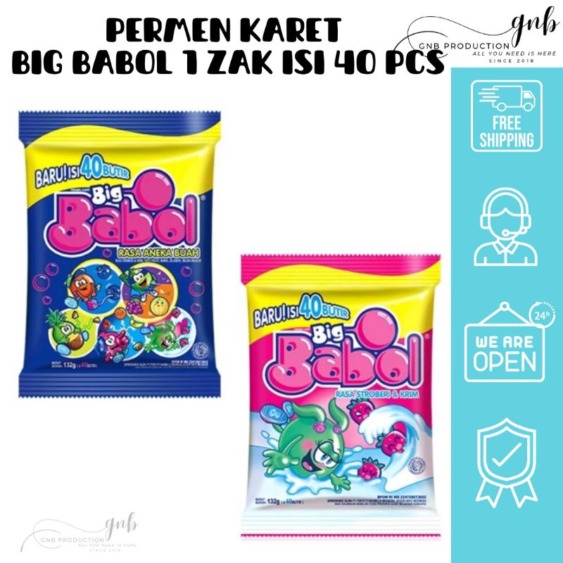 

PERMEN KARET BIG BABOL KEMASAN ZAK 140 GRAM ISI ±40 PCS