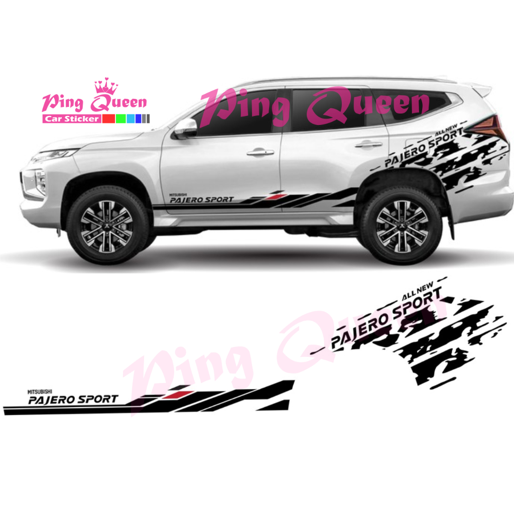 STICKER CUTTING STICKER MOBIL PAJERO SPORT STICKER LIST BODY SAMPING BELAKANG MOBIL MITSUBISHI PAJER