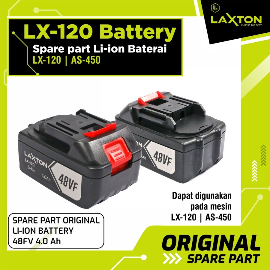 Laxton sparepart Baterai mesin pembuka baut ban impact wrench cordless bor obeng baterai cordless LX