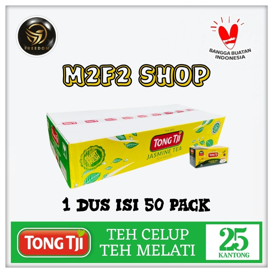 

Tong Tji Original Jasmine Tea Bag | Teh Celup Melati Isi 25 Kantong - 50 gr (Kemasan Karton)