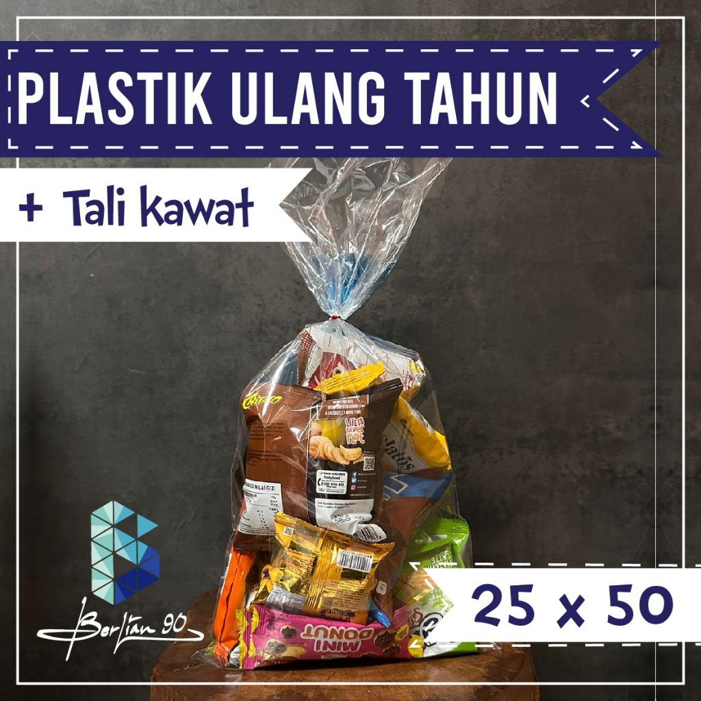 

Plastik Snack Ulang Tahun 25x50 Tas Bingkisan Snack Ultah (PACK)