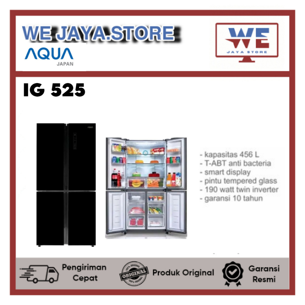 KULKAS AQUA SIDE BY SIDE IG525