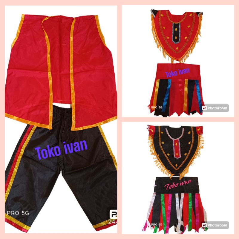 KOSTUM KESENIAN TOPENG IRENG / BAJU DAYAKAN / BAJU KESENIAN JARAN KEPANG