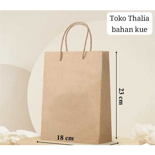 

DP PAPERBAG KRAFT 18X10X23CM ISI 12PCS DENGAN TALI YANG KOKOH