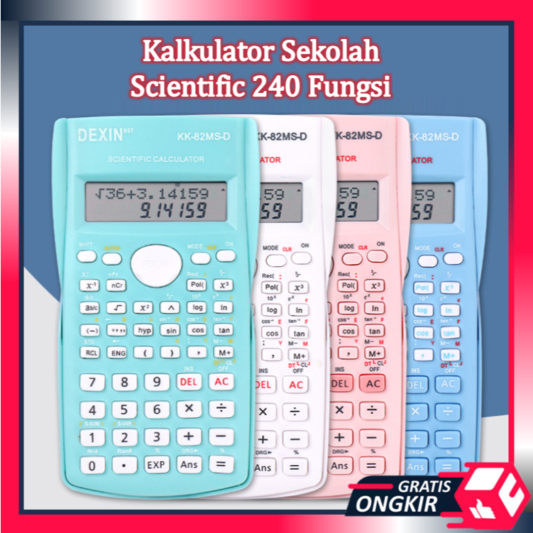 

Gratis Ongkir - S5977 Kalkulator Scientific / Kalkulator Ilmiah 240 Fungsi / Kalkulator SinCosTan