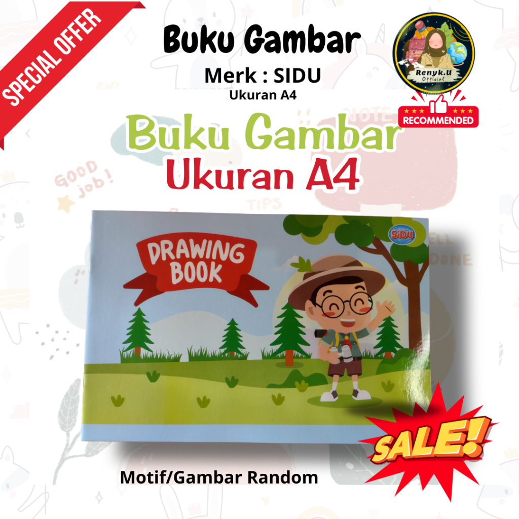 

SIDU BUKU GAMBAR UKURAN A4 [ ANAK SD ] ISI 10 LEMBAR PER PRODUK