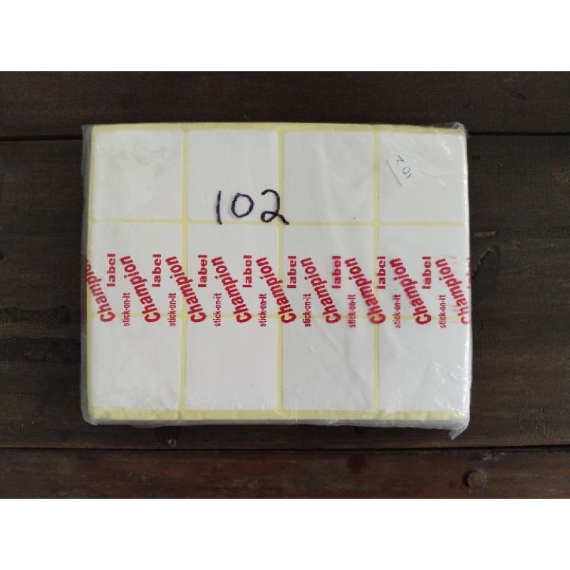 

label champion 102 termurah