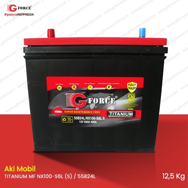 G Force Aki Mobil Titanium NX100-S6L(S)/55B24L(S)