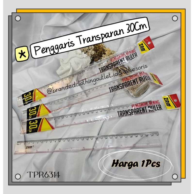 

PENGGARIS BENING TRANSPARAN 30CM / PENGGARIS ZRM / PENGGARIS MIKA / PLASTIC TRANSPARENT RULER / TPR6314