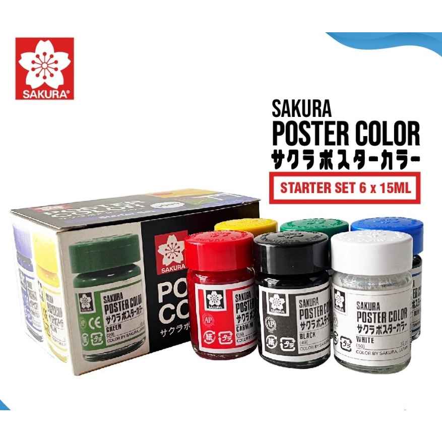 

Sakura Poster Color Starter Set 6x15ml Cat Poster Sakura KODE C6K3