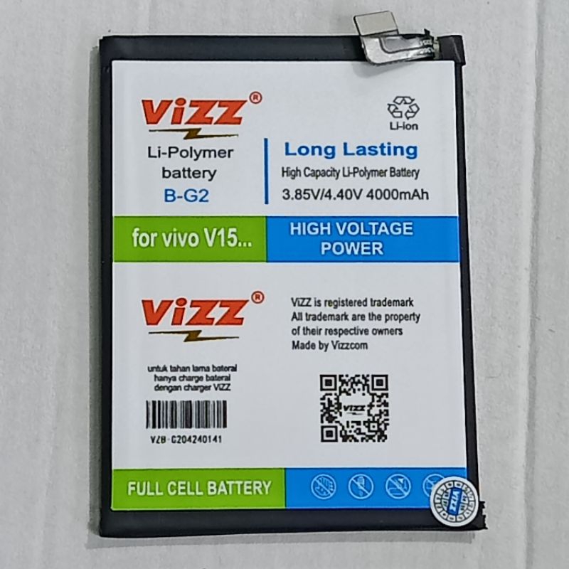 baterai vizz b-g2 baterai double power vivo v15