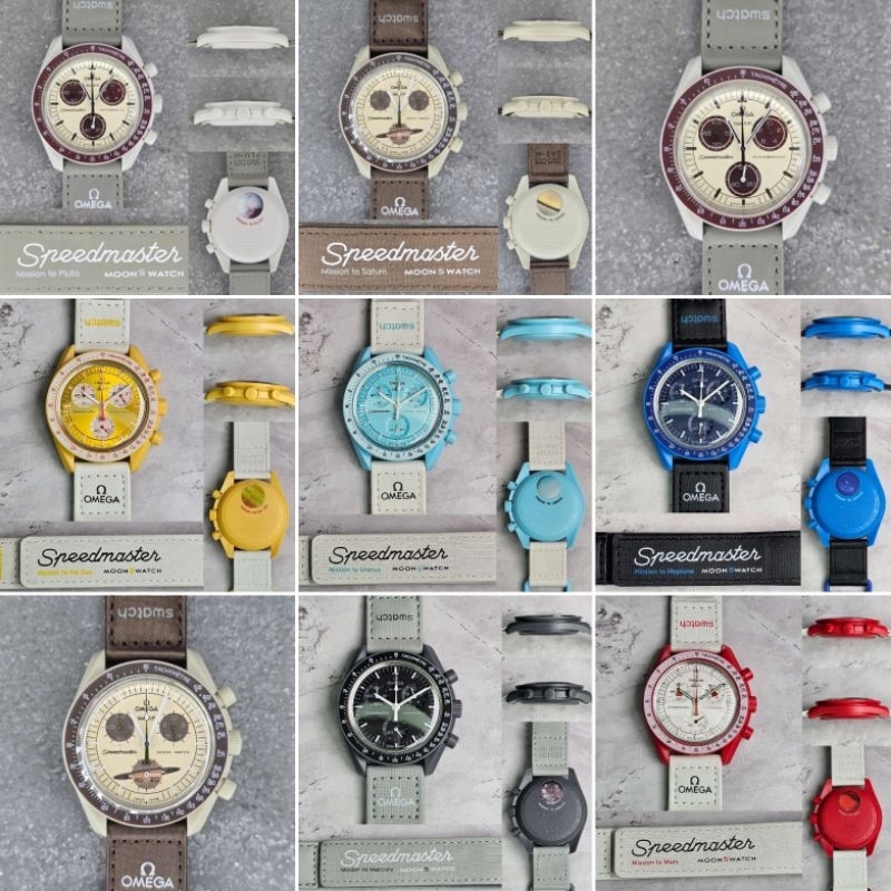 Jam Tangan Pria OMG X swatch Go to space close 1:1  / swatch Aurora / desert  / volcanic / X Watch M